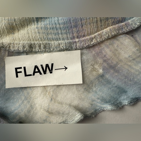 Free People Ruffled Frayed Pastel Plaid Pull On Pants Size XS Mermaid Whimsical - Picture 6 of 10